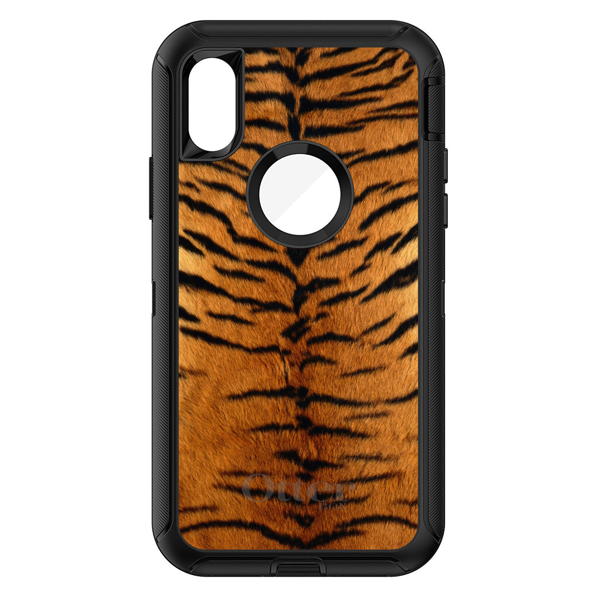 Yellow Black Tiger Fur Skin OtterBox Defender Case for iPhone & Galaxy, view 3