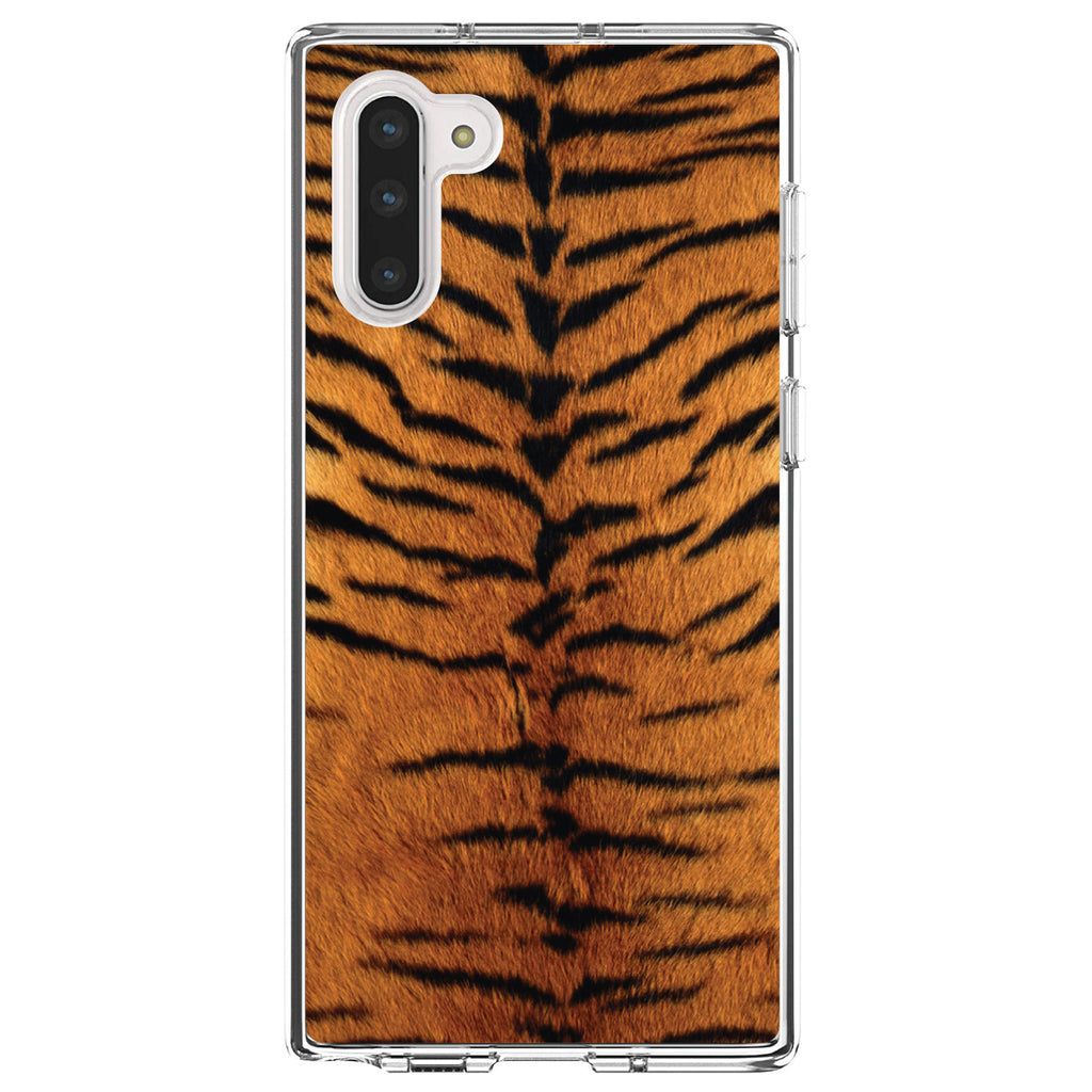 Yellow Black Tiger Fur Skin Print Clear Shockproof iPhone Case, view 9