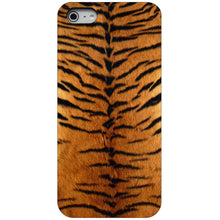 DistinctInk® Hard Plastic Snap-On Case for Apple iPhone or Samsung Galaxy - Yellow Black Tiger Fur Skin