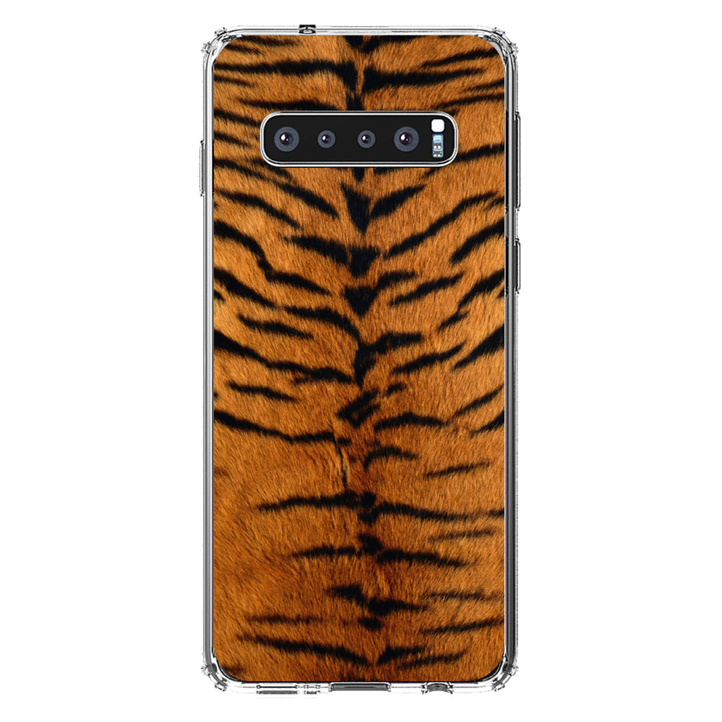 Yellow Black Tiger Fur Skin Print Clear Shockproof iPhone Case, view 17