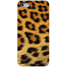 DistinctInk® Hard Plastic Snap-On Case for Apple iPhone or Samsung Galaxy - Brown Black Leopard Fur Skin