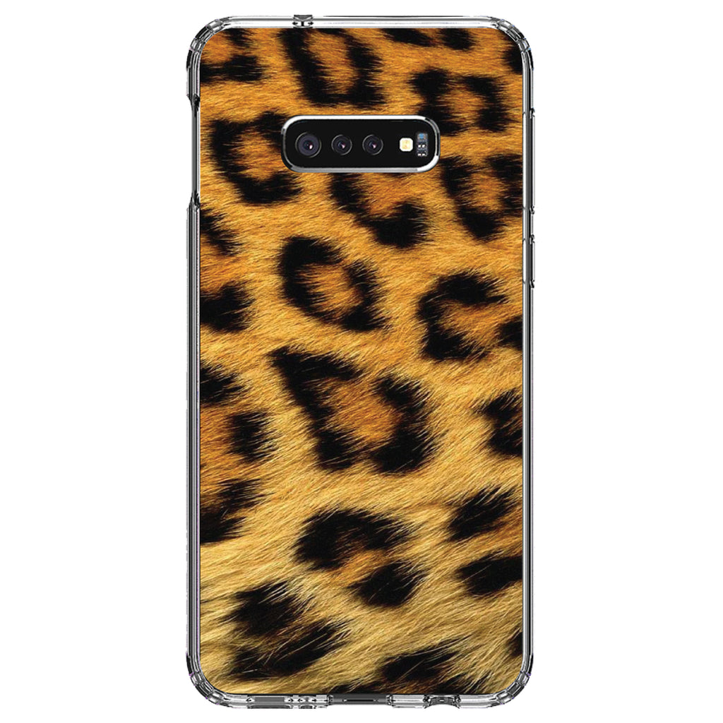 Brown Black Leopard Fur Skin Print Clear Shockproof iPhone Case, view 18