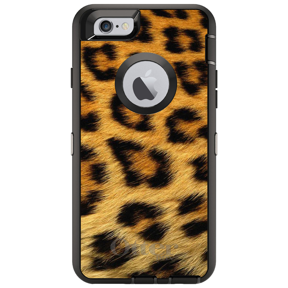 Brown Black Leopard Fur Skin OtterBox Defender Case for iPhone & Galaxy, view 4