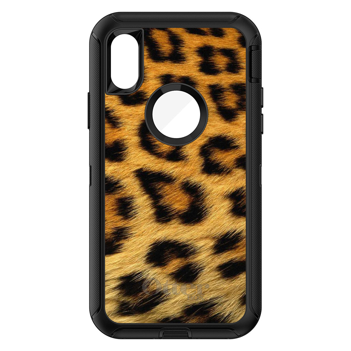 Brown Black Leopard Fur Skin OtterBox Defender Case for iPhone & Galaxy, view 3