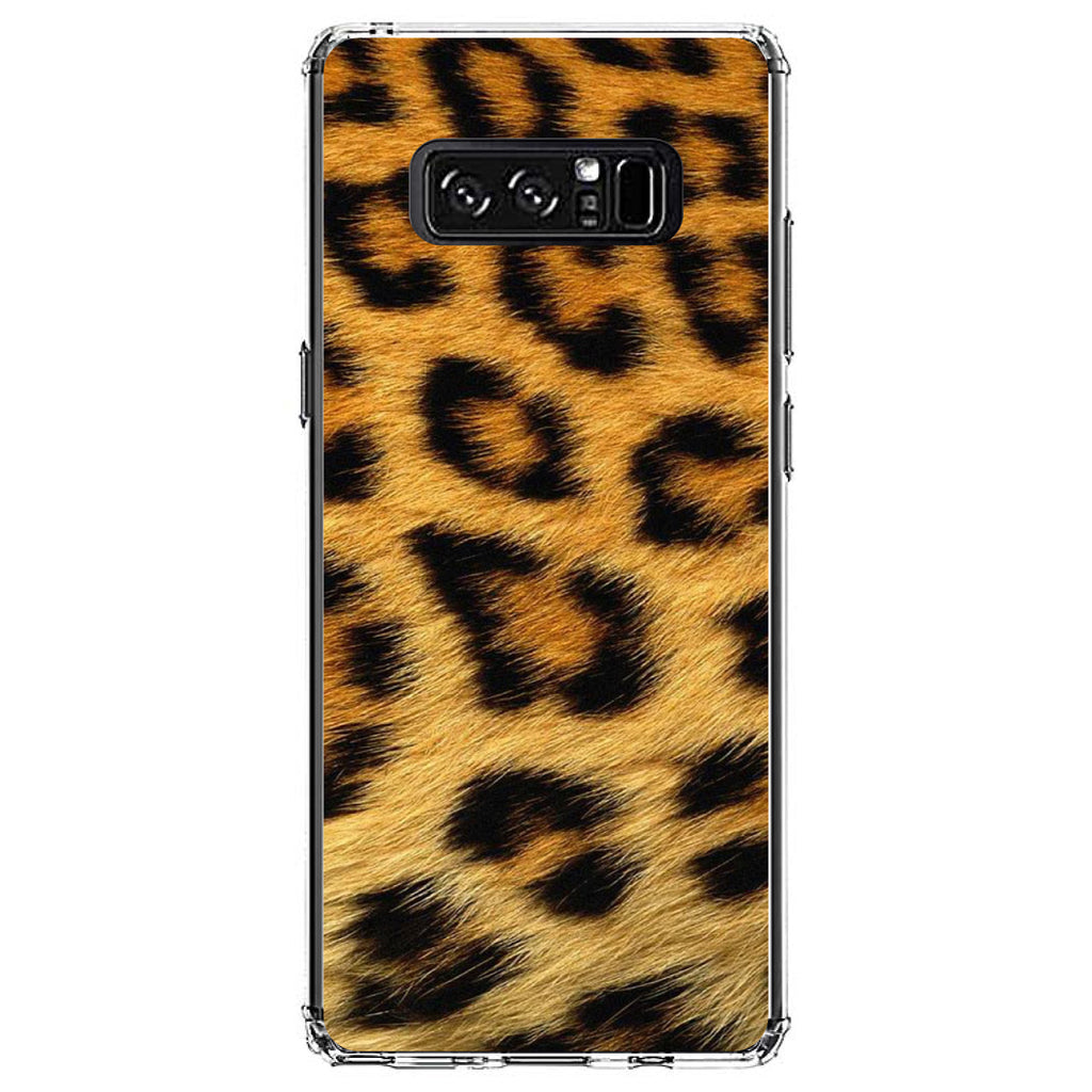 Brown Black Leopard Fur Skin Print Clear Shockproof iPhone Case, view 12