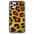 Brown Black Leopard Fur Skin Print Clear Shockproof iPhone Case