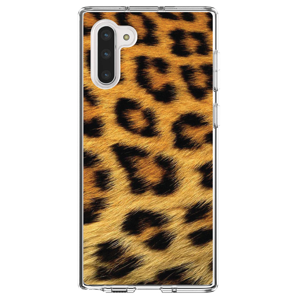Brown Black Leopard Fur Skin Print Clear Shockproof iPhone Case, view 9