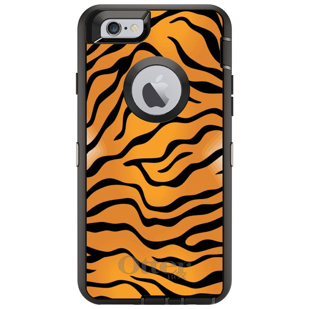 Orange Black White Tiger Skin OtterBox Defender Case for iPhone & Galaxy, view 4