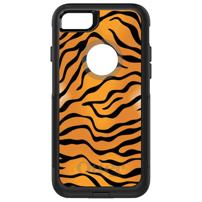 DistinctInk OtterBox Commuter Series Case for Apple iPhone or Samsung Galaxy - Orange Black White Tiger Skin