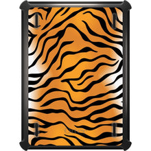 DistinctInk™ OtterBox Defender Series Case for Apple iPad / iPad Pro / iPad Air / iPad Mini - Orange Black White Tiger Skin