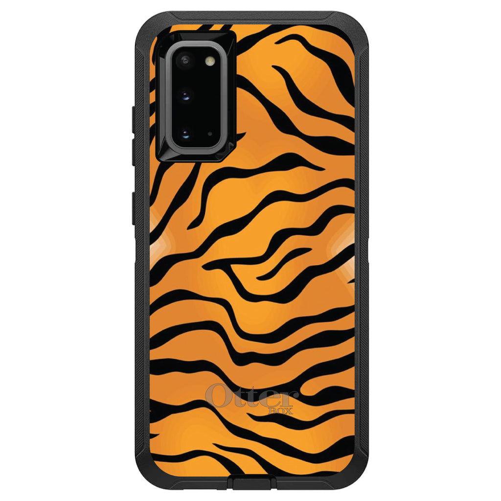 Orange Black White Tiger Skin OtterBox Defender Case for iPhone & Galaxy, view 8