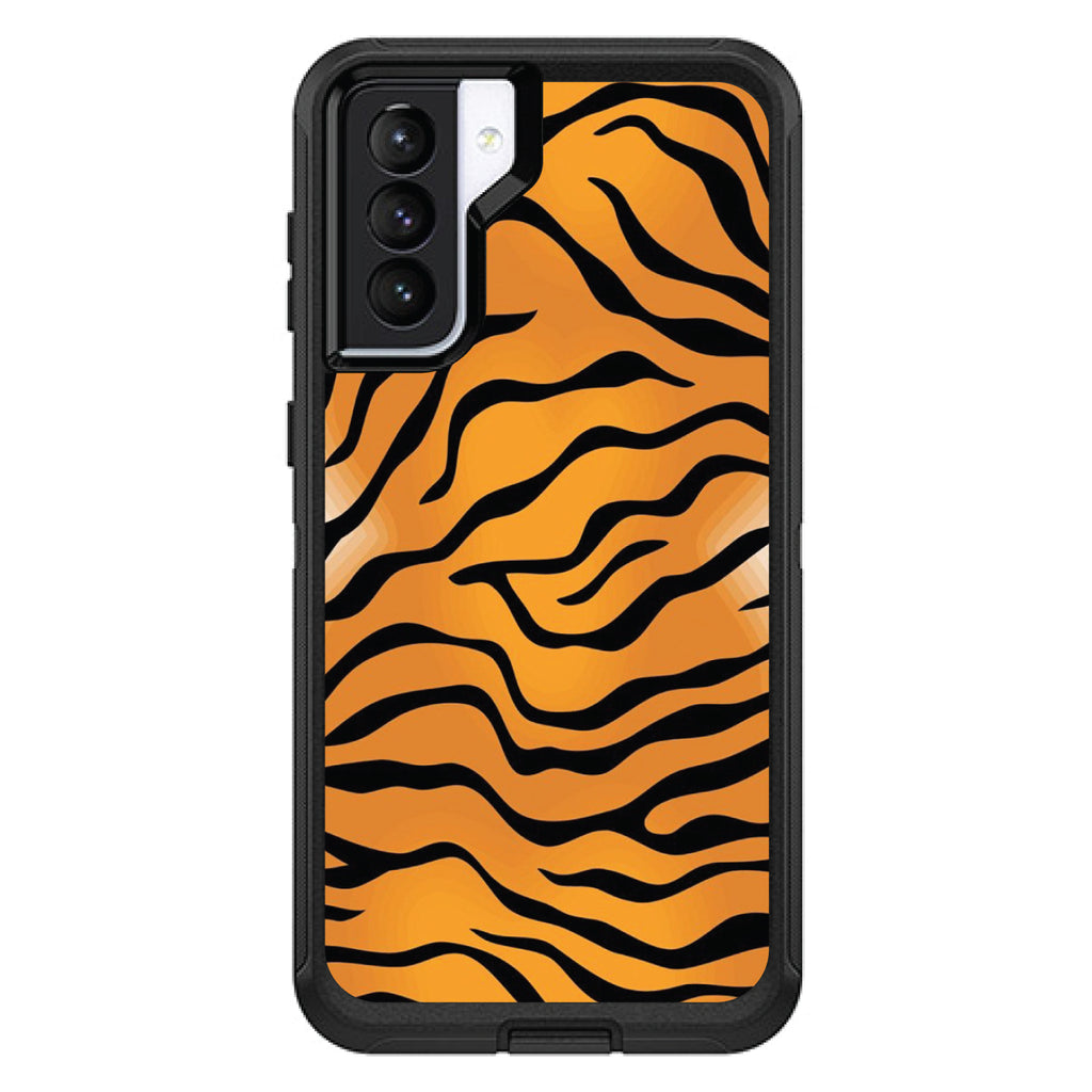 Orange Black White Tiger Skin OtterBox Defender Case for iPhone & Galaxy, view 6