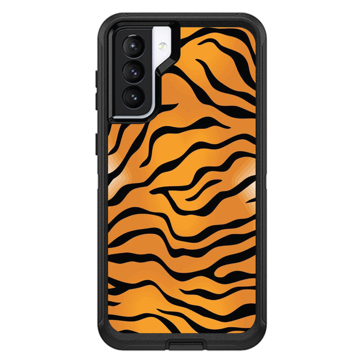 Orange Black White Tiger Skin OtterBox Defender Case for iPhone & Galaxy, view 6