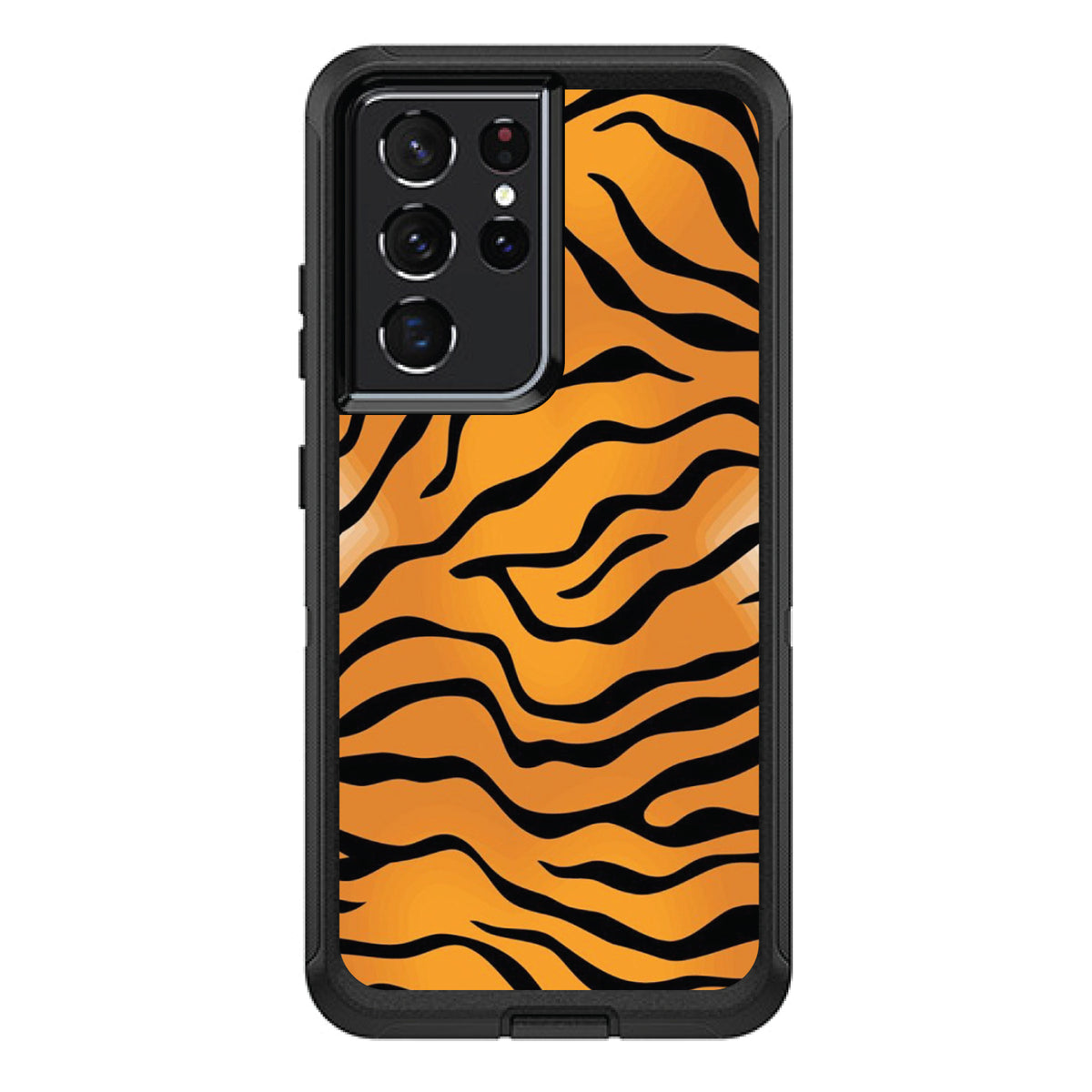 Orange Black White Tiger Skin OtterBox Defender Case for iPhone & Galaxy, view 7