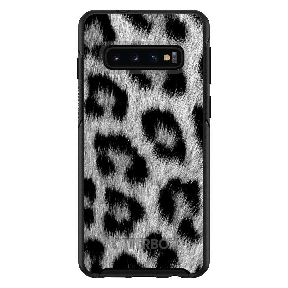Black White Snow Leopard Fur OtterBox Symmetry Case for iPhone & Galaxy, view 6