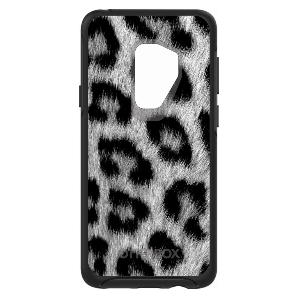 Black White Snow Leopard Fur OtterBox Symmetry Case for iPhone & Galaxy, view 9