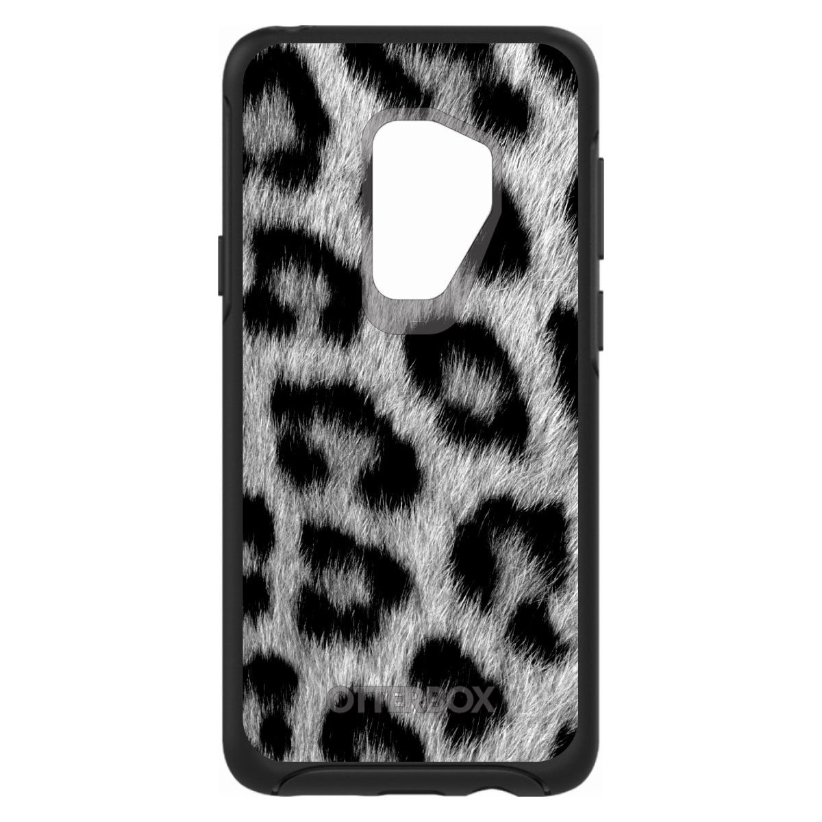 Black White Snow Leopard Fur OtterBox Symmetry Case for iPhone & Galaxy, view 9
