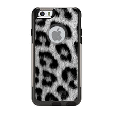 DistinctInk™ OtterBox Commuter Series Case for Apple iPhone or Samsung Galaxy - Black White Snow Leopard Fur