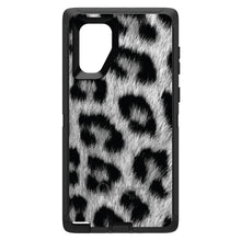 DistinctInk™ OtterBox Defender Series Case for Apple iPhone / Samsung Galaxy / Google Pixel - Black White Snow Leopard Fur