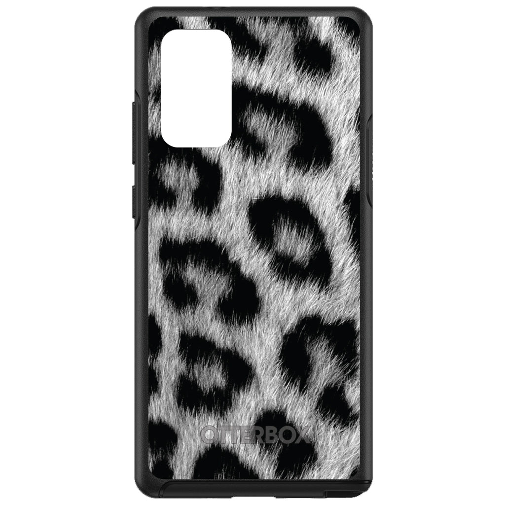 Black White Snow Leopard Fur OtterBox Symmetry Case for iPhone & Galaxy, view 10