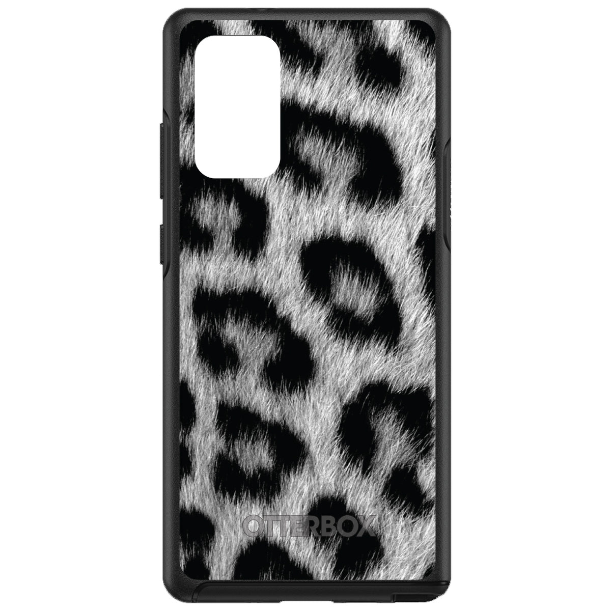 Black White Snow Leopard Fur OtterBox Symmetry Case for iPhone & Galaxy, view 10