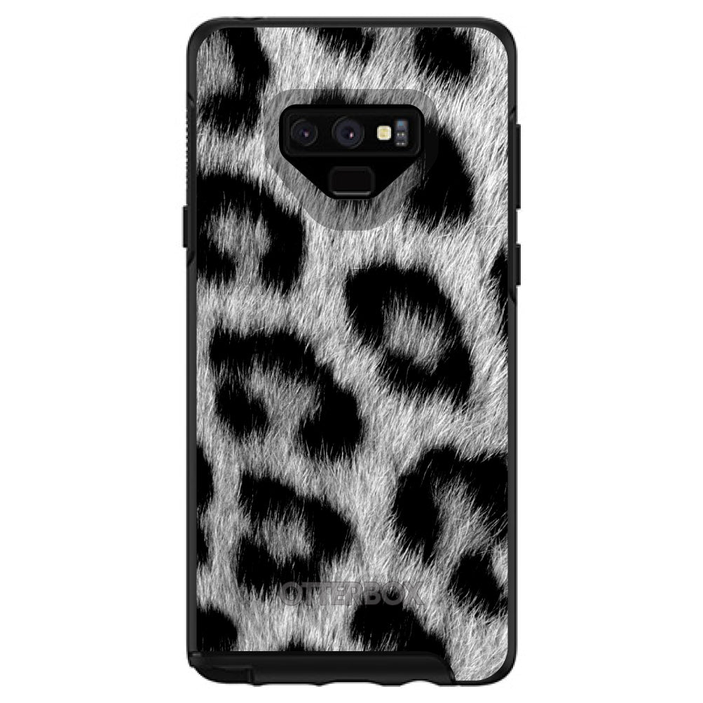 Black White Snow Leopard Fur OtterBox Symmetry Case for iPhone & Galaxy, view 13