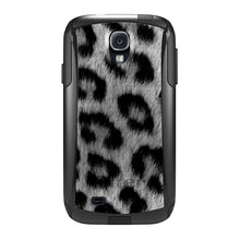 DistinctInk™ OtterBox Commuter Series Case for Apple iPhone or Samsung Galaxy - Black White Snow Leopard Fur