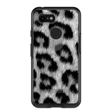 DistinctInk™ OtterBox Symmetry Series Case for Apple iPhone / Samsung Galaxy / Google Pixel - Black White Snow Leopard Fur