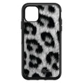 Black White Snow Leopard Fur OtterBox Symmetry Case for iPhone & Galaxy