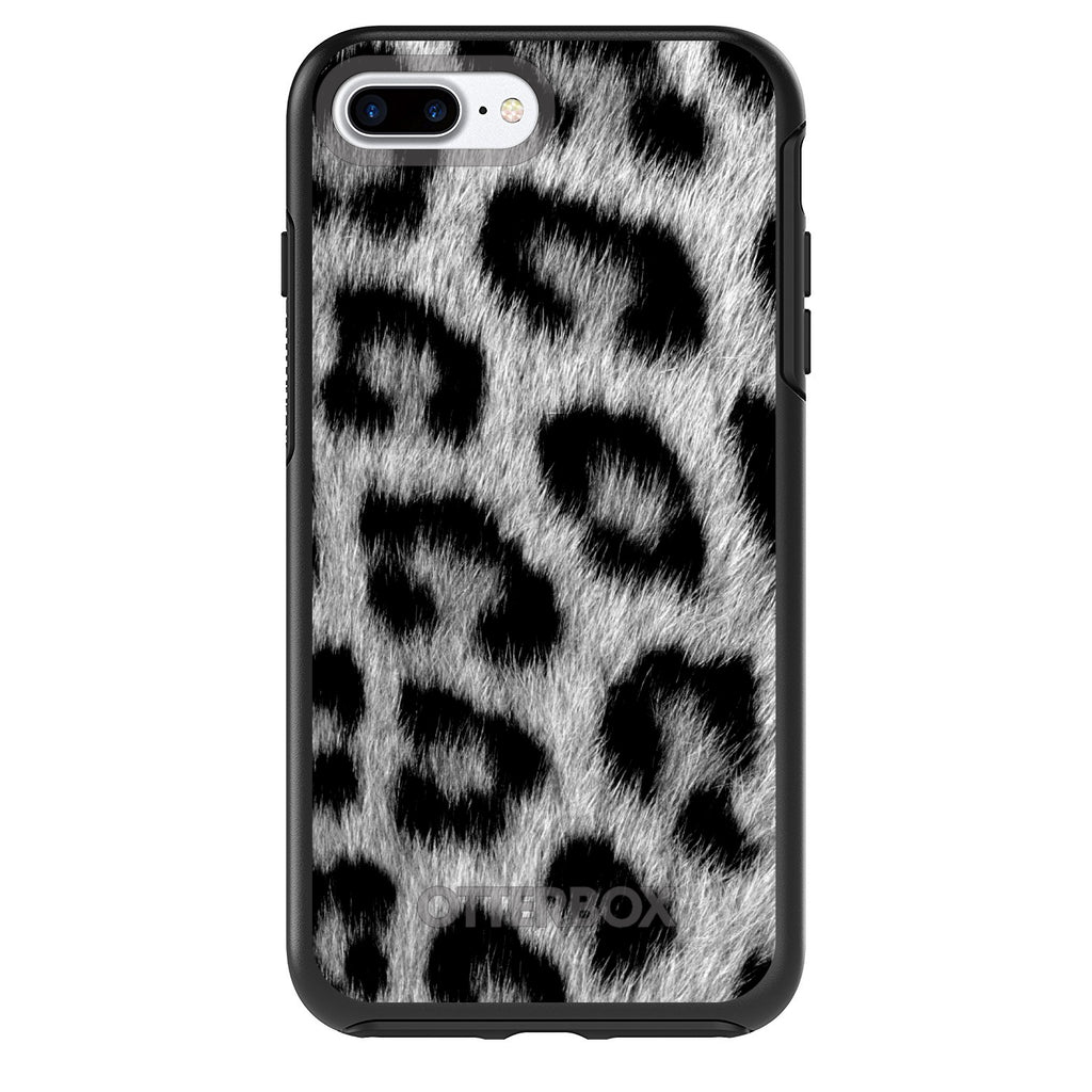 Black White Snow Leopard Fur OtterBox Symmetry Case for iPhone & Galaxy, view 2