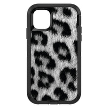 DistinctInk™ OtterBox Defender Series Case for Apple iPhone / Samsung Galaxy / Google Pixel - Black White Snow Leopard Fur