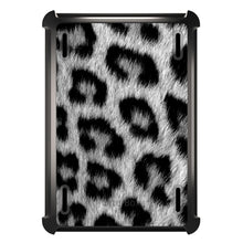 DistinctInk™ OtterBox Defender Series Case for Apple iPad / iPad Pro / iPad Air / iPad Mini - Black White Snow Leopard Fur