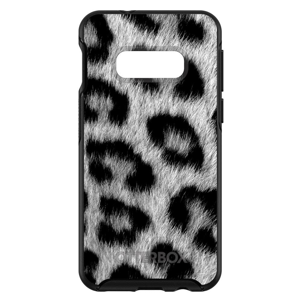 Black White Snow Leopard Fur OtterBox Symmetry Case for iPhone & Galaxy, view 7
