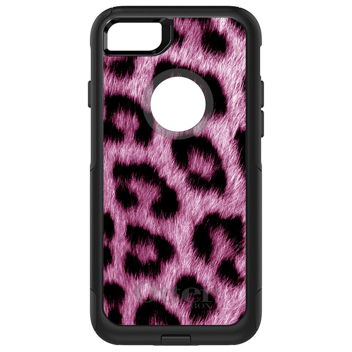 DistinctInk OtterBox Commuter Series Case for Apple iPhone or Samsung Galaxy - Pink Black Leopard Fur Skin