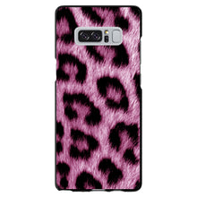 DistinctInk® Hard Plastic Snap-On Case for Apple iPhone or Samsung Galaxy - Pink Black Leopard Fur Skin