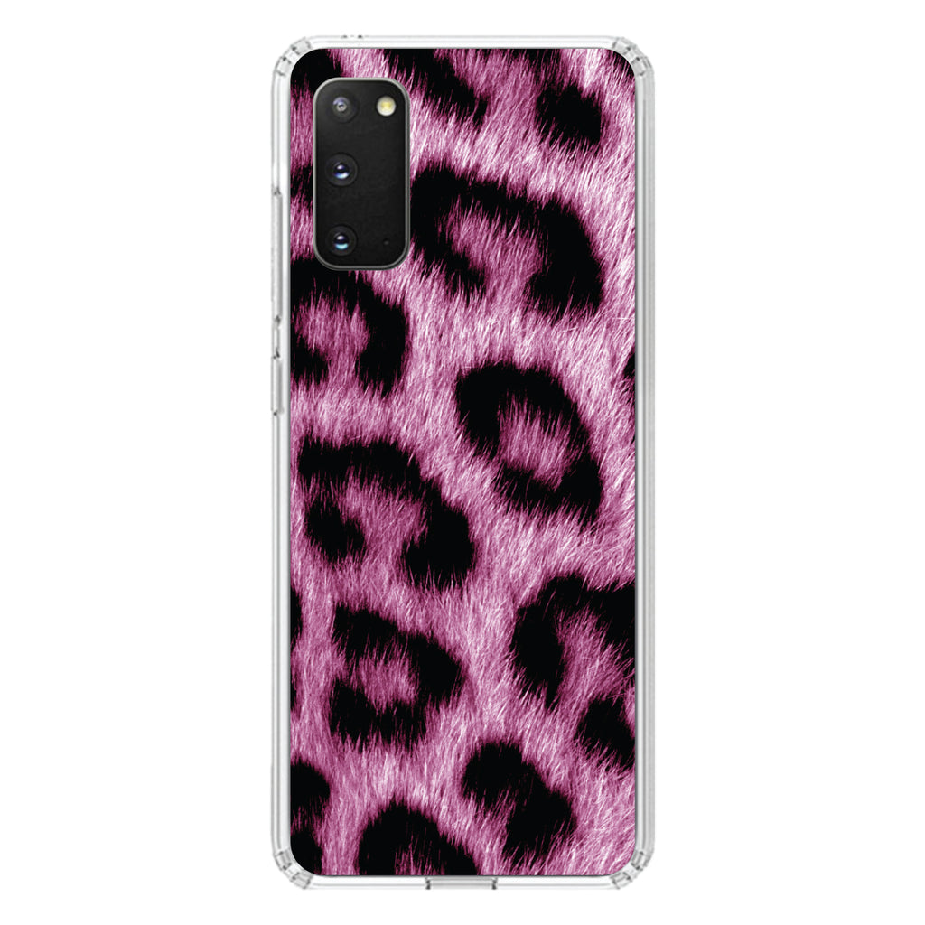 Pink Black Leopard Fur Skin Print Clear Shockproof iPhone Case, view 13