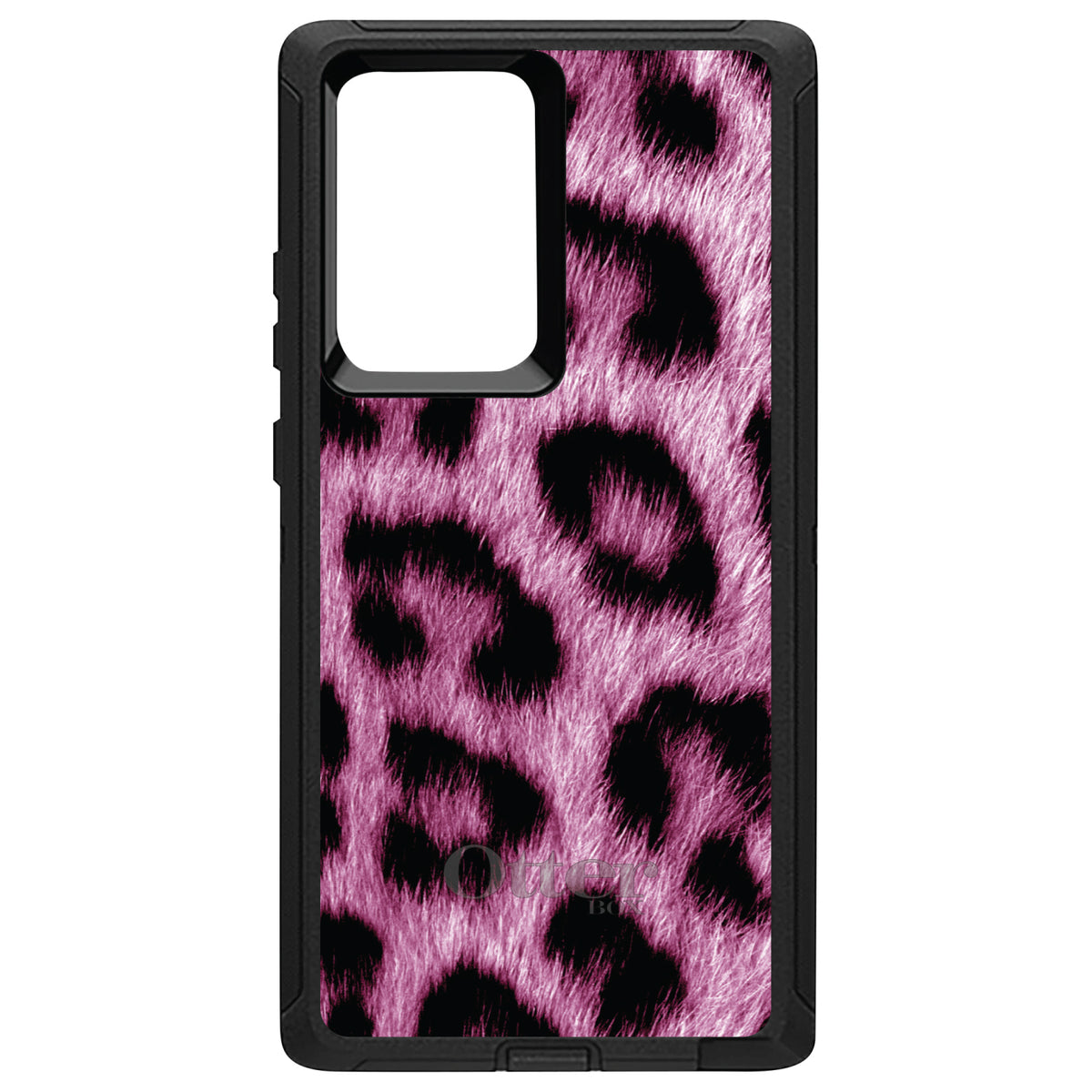 Pink Black Leopard Fur Skin OtterBox Defender Case for iPhone & Galaxy, view 13