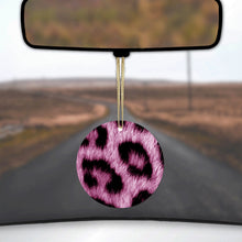 Pink Black Leopard Fur Skin Print Ceramic Ornament