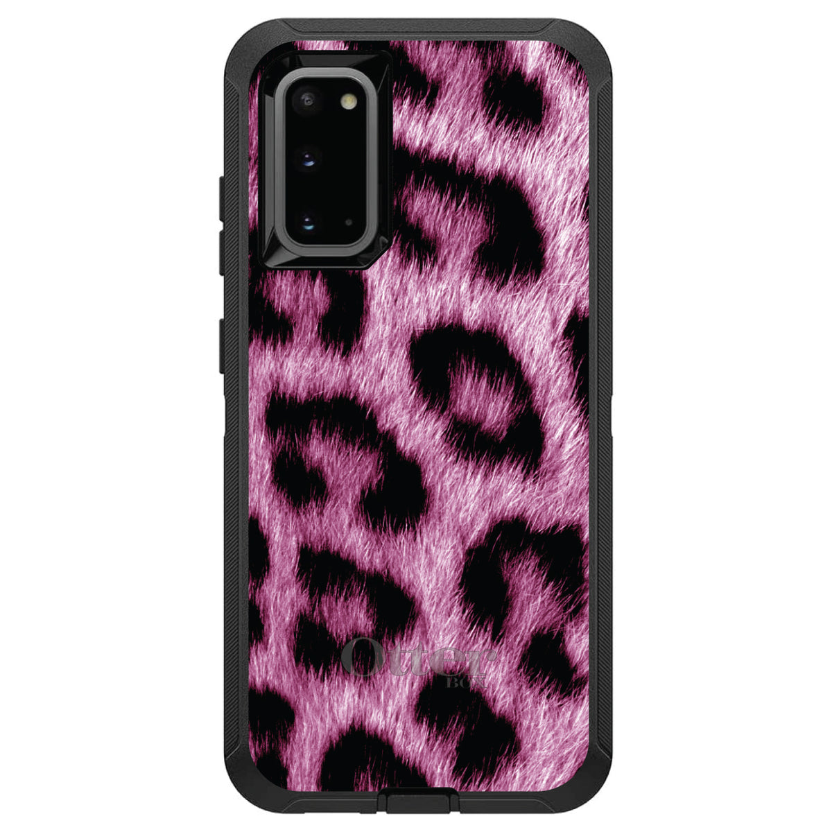 Pink Black Leopard Fur Skin OtterBox Defender Case for iPhone & Galaxy, view 8