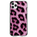 Pink Black Leopard Fur Skin Print Clear Shockproof iPhone Case