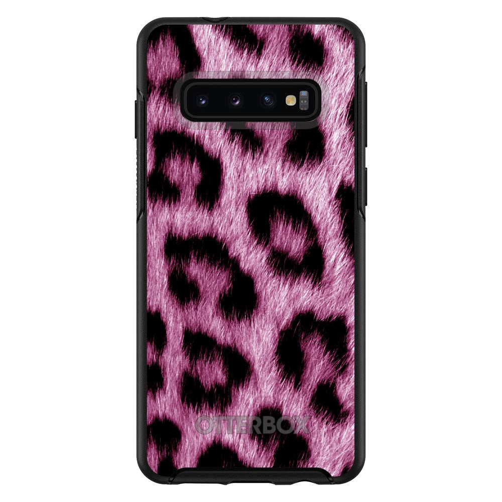Pink Black Leopard Fur Skin OtterBox Symmetry Case for iPhone & Galaxy, view 6