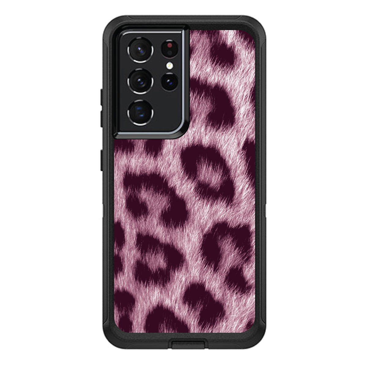 Pink Black Leopard Fur Skin OtterBox Defender Case for iPhone & Galaxy, view 7
