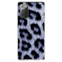 DistinctInk® Clear Shockproof Hybrid Case for Apple iPhone / Samsung Galaxy / Google Pixel - Blue Black Leopard Fur Skin Print