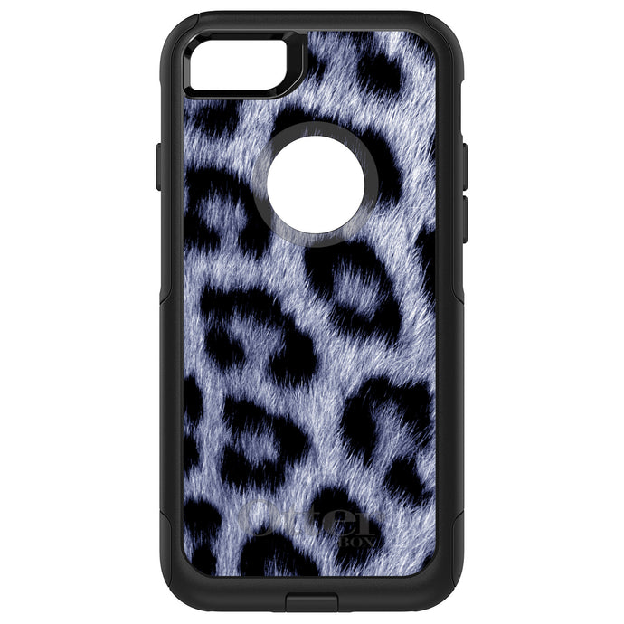DistinctInk OtterBox Commuter Series Case for Apple iPhone or Samsung Galaxy - Blue Black Leopard Fur Skin