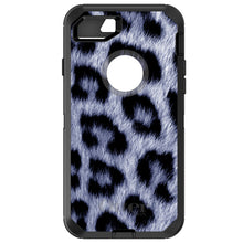 DistinctInk™ OtterBox Defender Series Case for Apple iPhone / Samsung Galaxy / Google Pixel - Blue Black Leopard Fur Skin