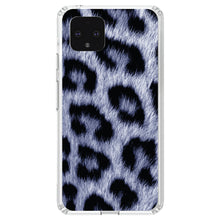 DistinctInk® Clear Shockproof Hybrid Case for Apple iPhone / Samsung Galaxy / Google Pixel - Blue Black Leopard Fur Skin Print