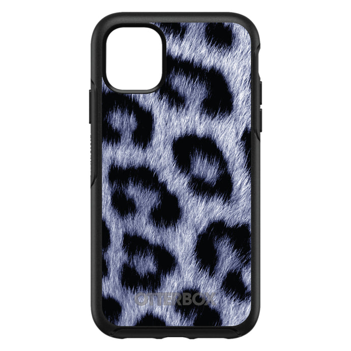 DistinctInk™ OtterBox Symmetry Series Case for Apple iPhone / Samsung Galaxy / Google Pixel - Blue Black Leopard Fur Skin