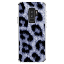 DistinctInk® Clear Shockproof Hybrid Case for Apple iPhone / Samsung Galaxy / Google Pixel - Blue Black Leopard Fur Skin Print