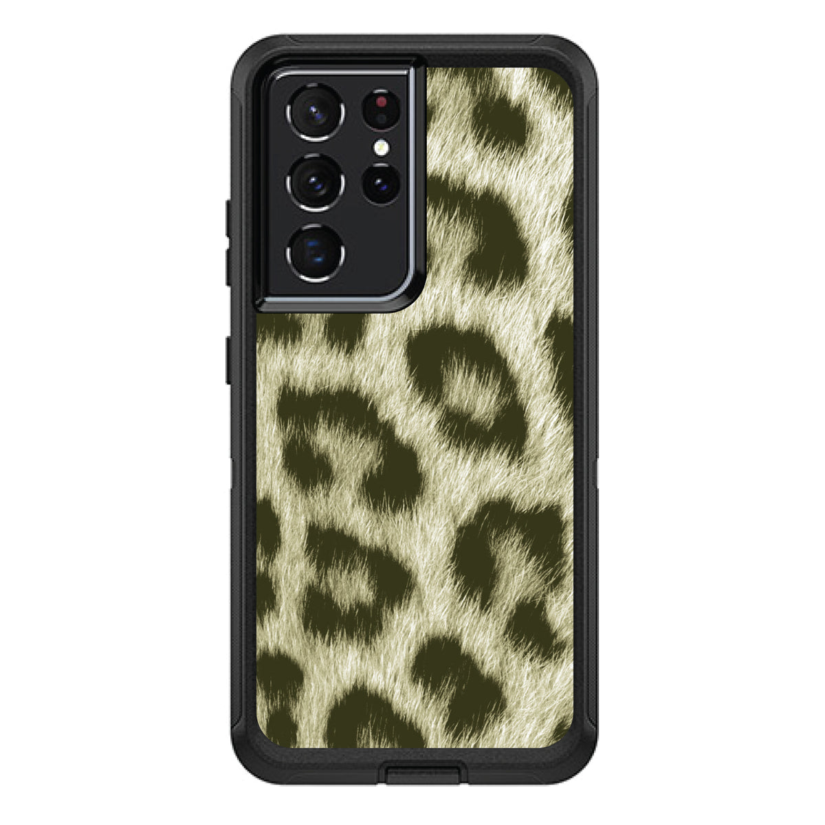 Yellow Black Leopard Fur Skin OtterBox Defender Case for iPhone & Galaxy, view 7