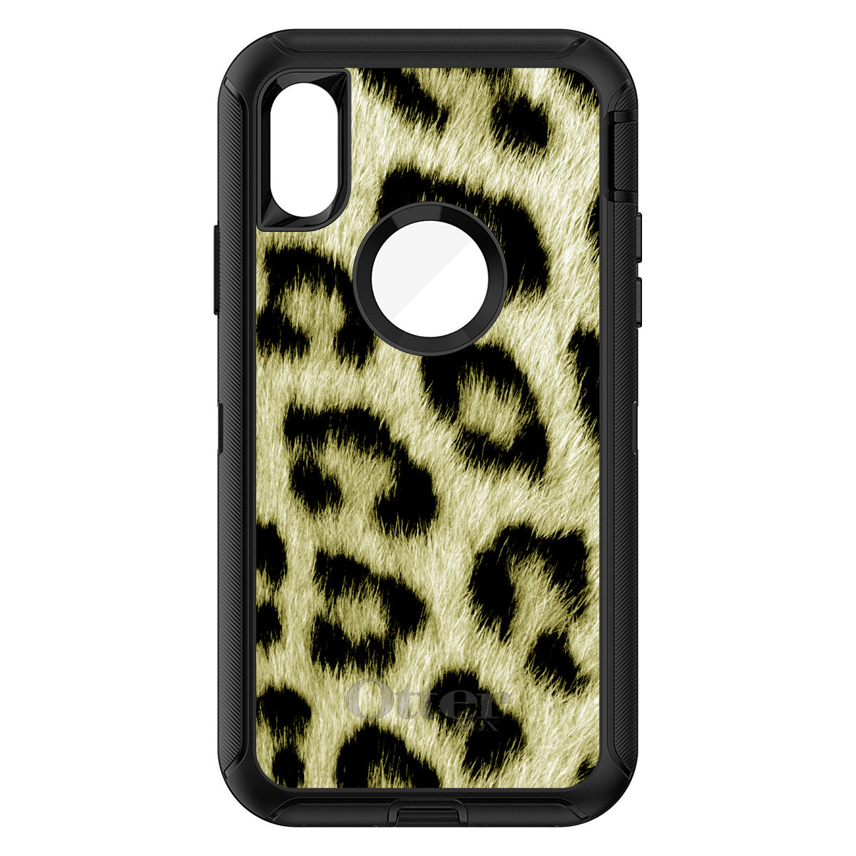 Yellow Black Leopard Fur Skin OtterBox Defender Case for iPhone & Galaxy, view 3
